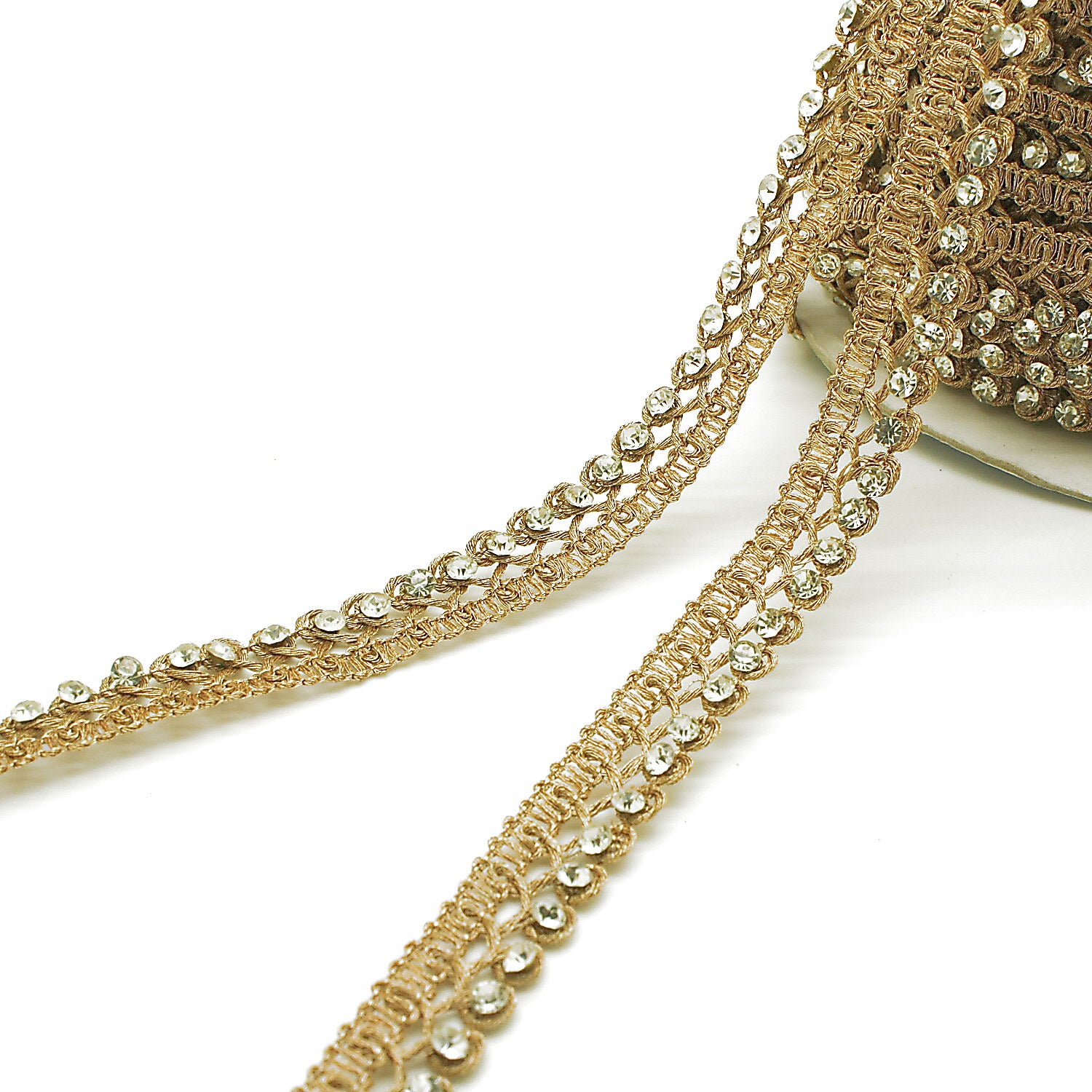 LIGHT GOLD CRYSTAL TRIM - sarahi.NYC