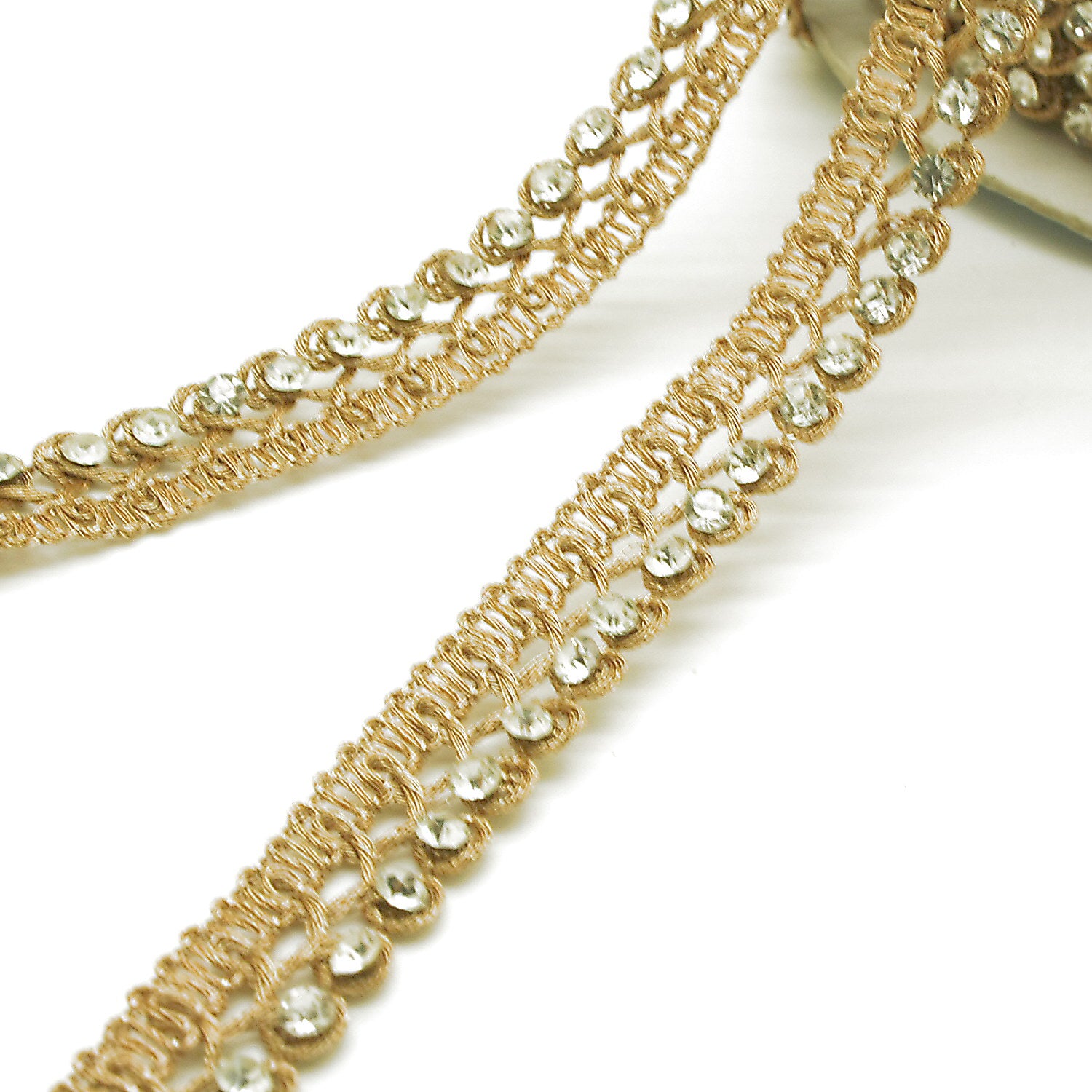 LIGHT GOLD CRYSTAL TRIM - sarahi.NYC