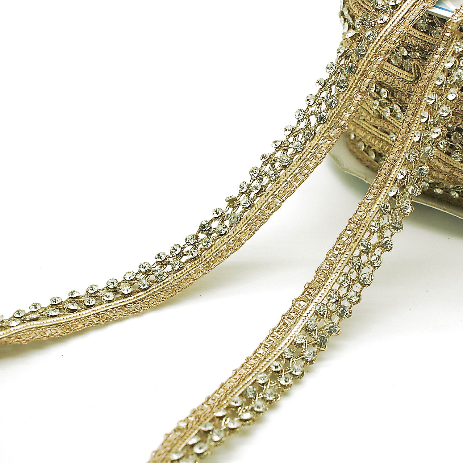 LIGHT GOLD CRYSTAL TRIM - sarahi.NYC