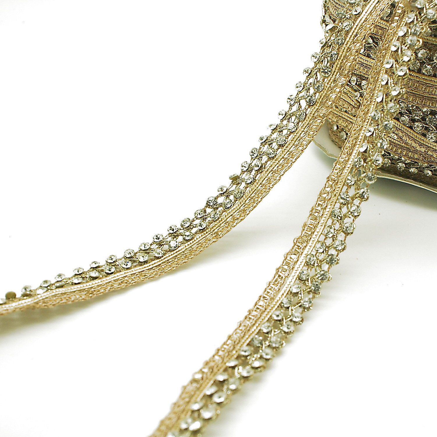 LIGHT GOLD CRYSTAL TRIM - sarahi.NYC