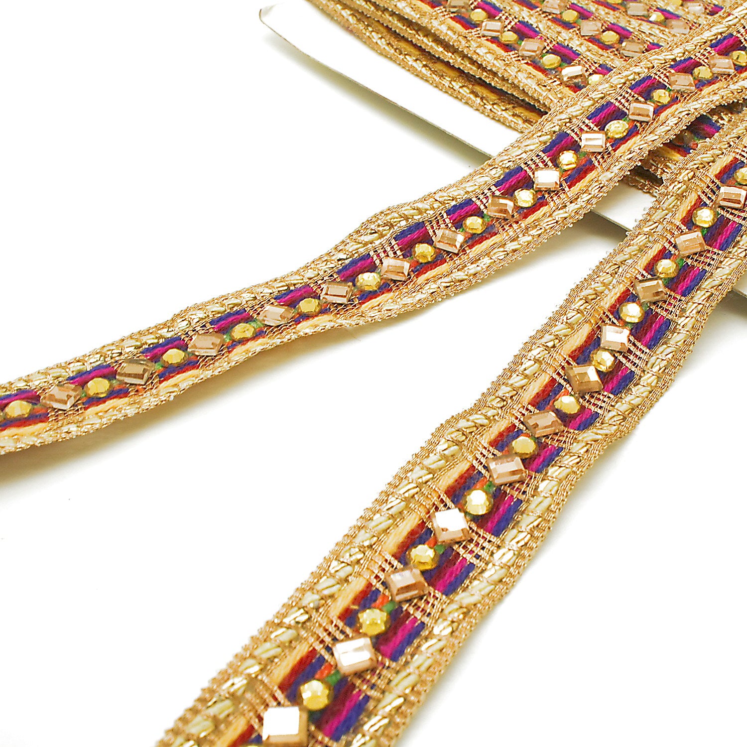 MULTICOLOR RHINESTONE TRIM - SARAHI.NYC