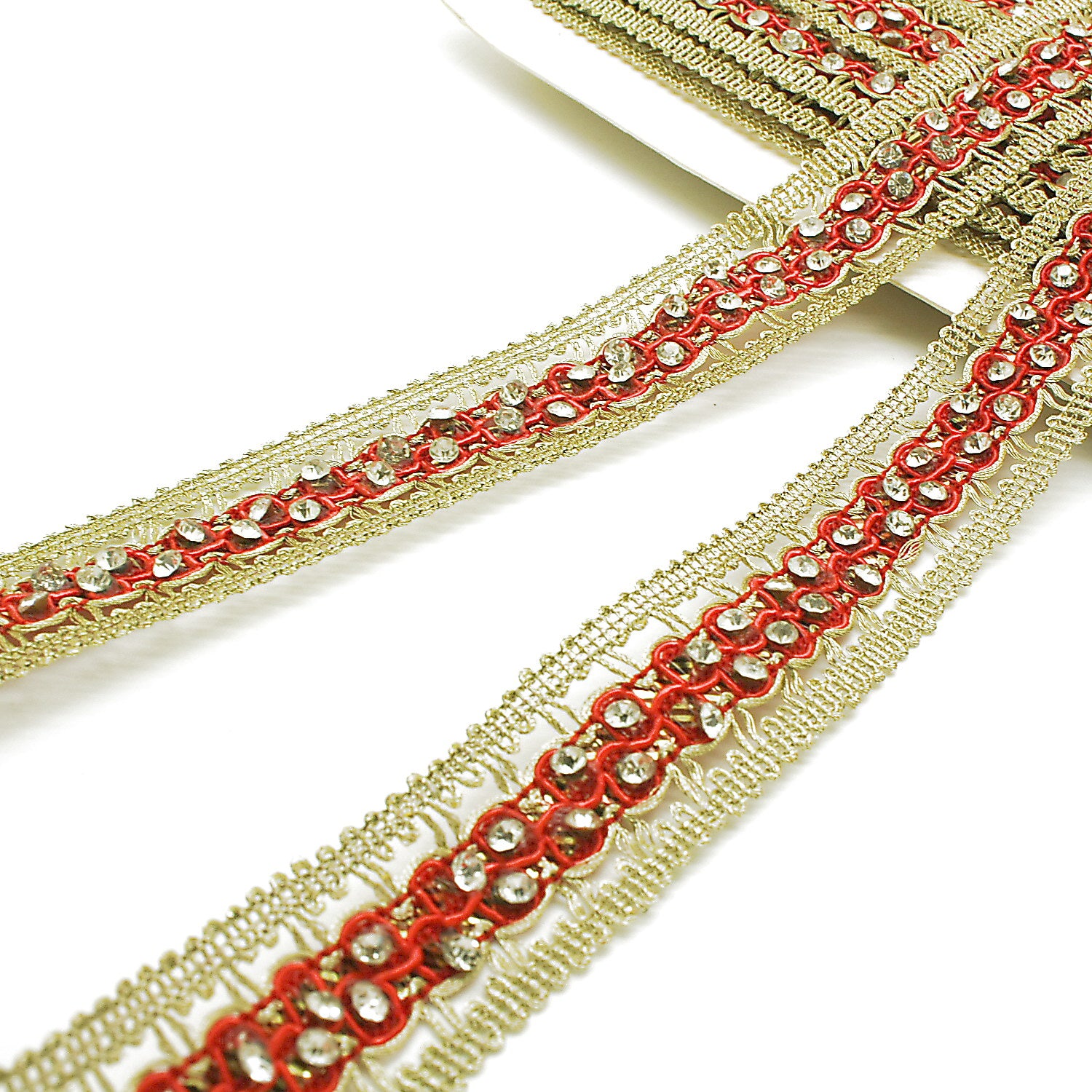 RED GOLD STONE TRIM - sarahi.NYC