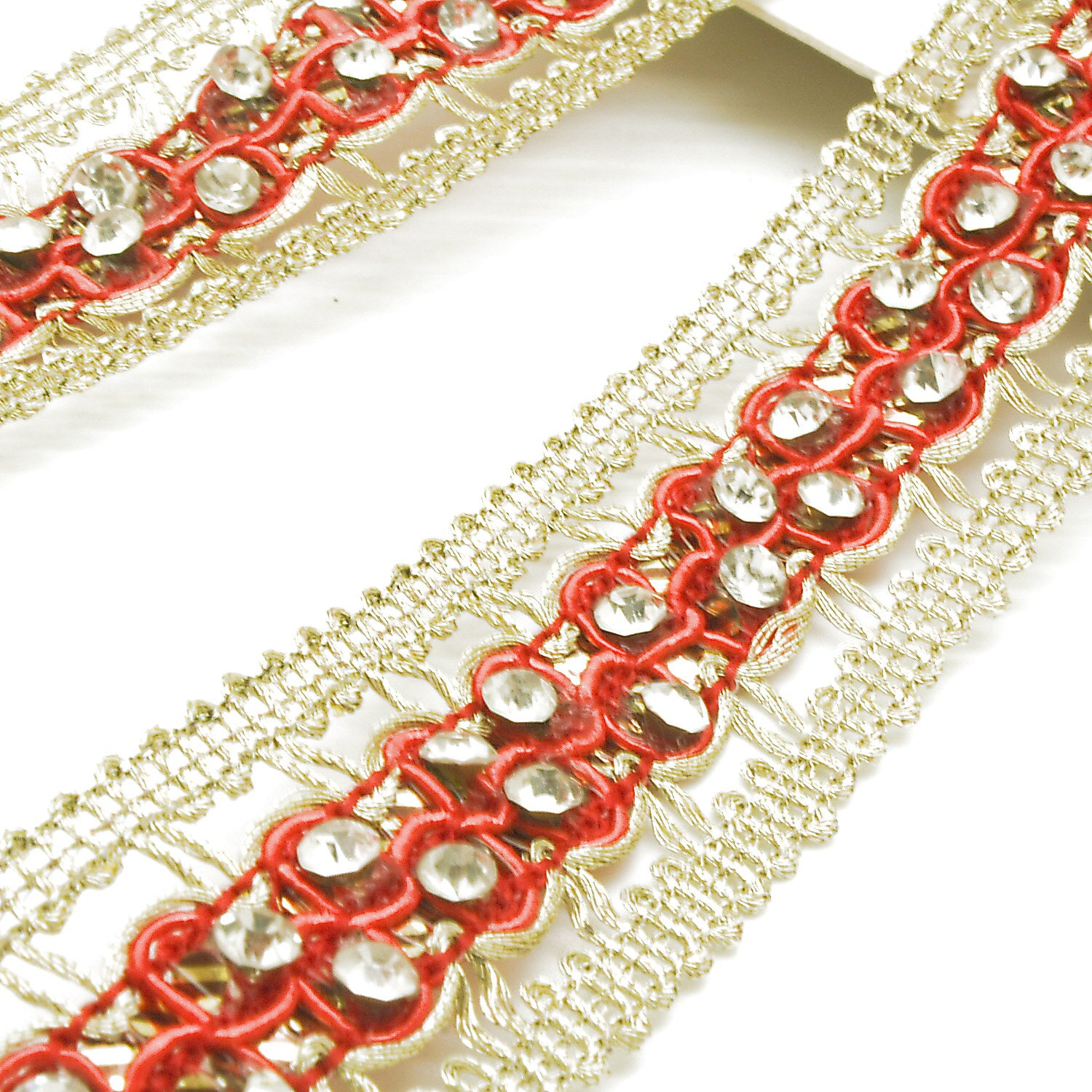 RED GOLD STONE TRIM - sarahi.NYC