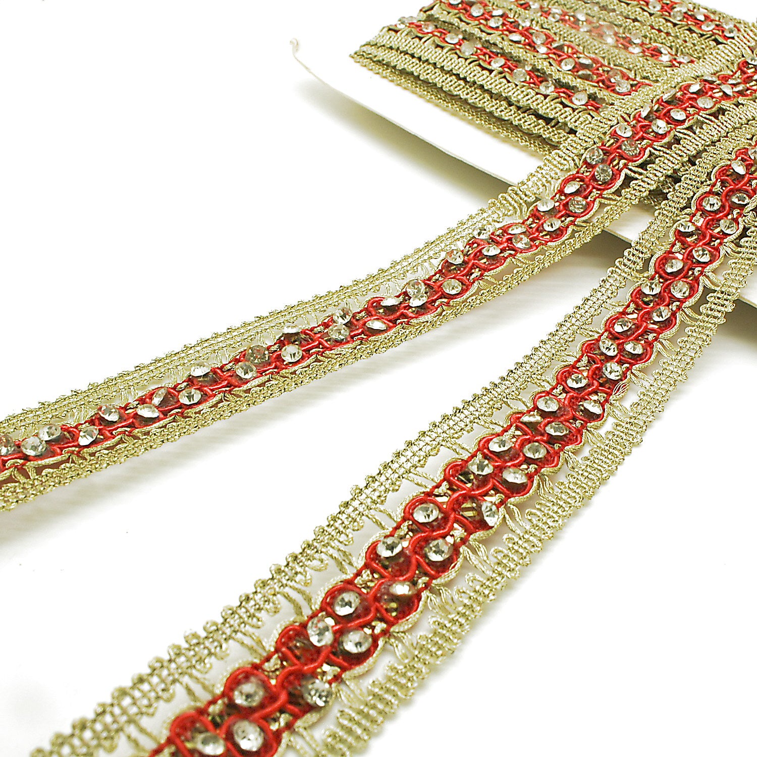 RED GOLD STONE TRIM - sarahi.NYC