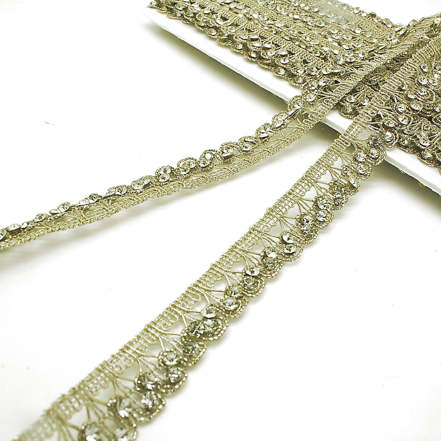 LIGHT GOLD CRYSTAL TRIM - sarahi.NYC