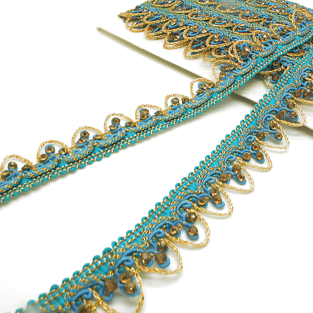 TURQUOISE GOLD TRIM - SARAHI.NYC