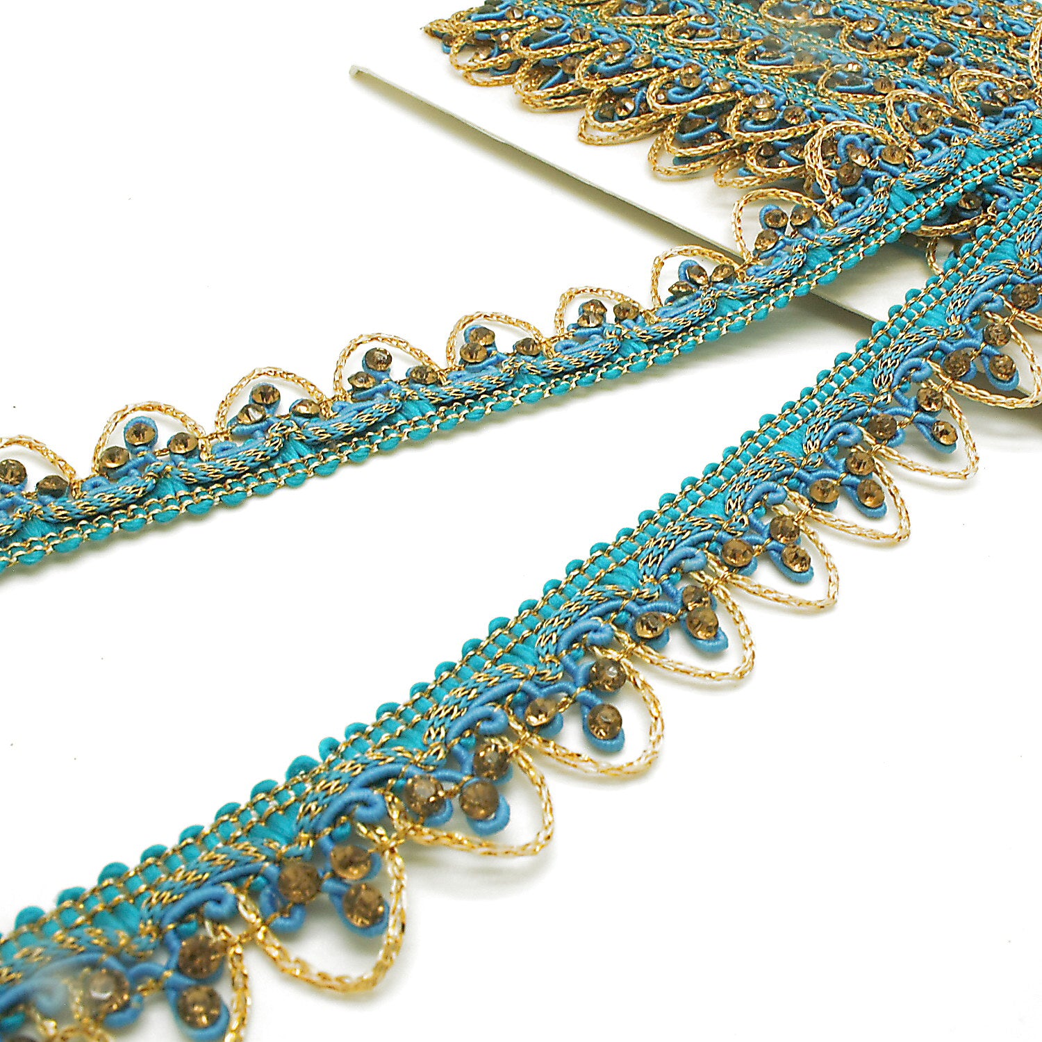 TURQUOISE GOLD TRIM - SARAHI.NYC