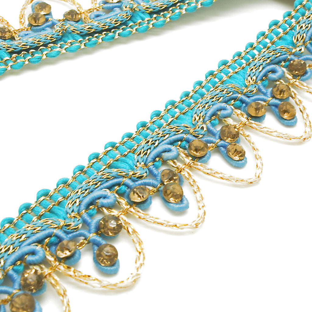 TURQUOISE GOLD TRIM - SARAHI.NYC