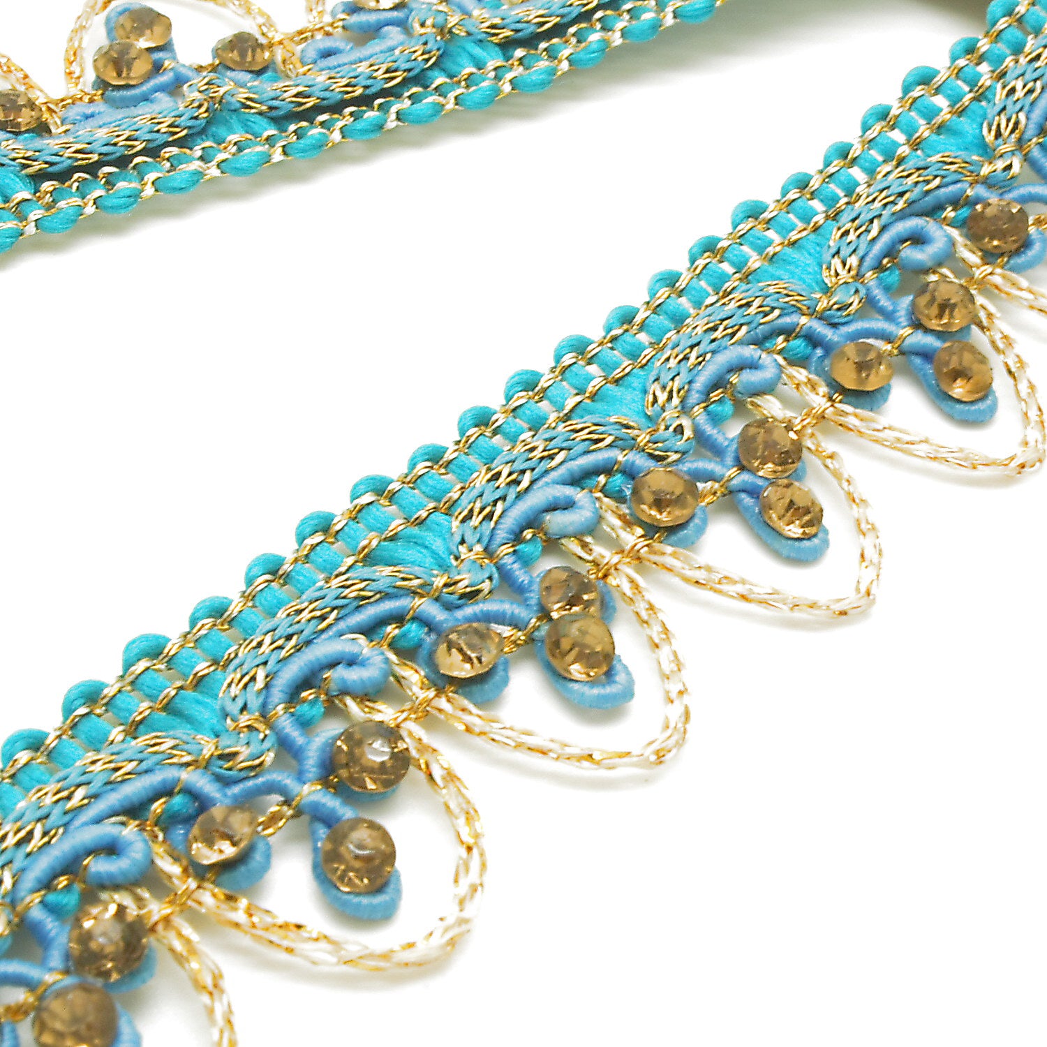 TURQUOISE GOLD TRIM - SARAHI.NYC