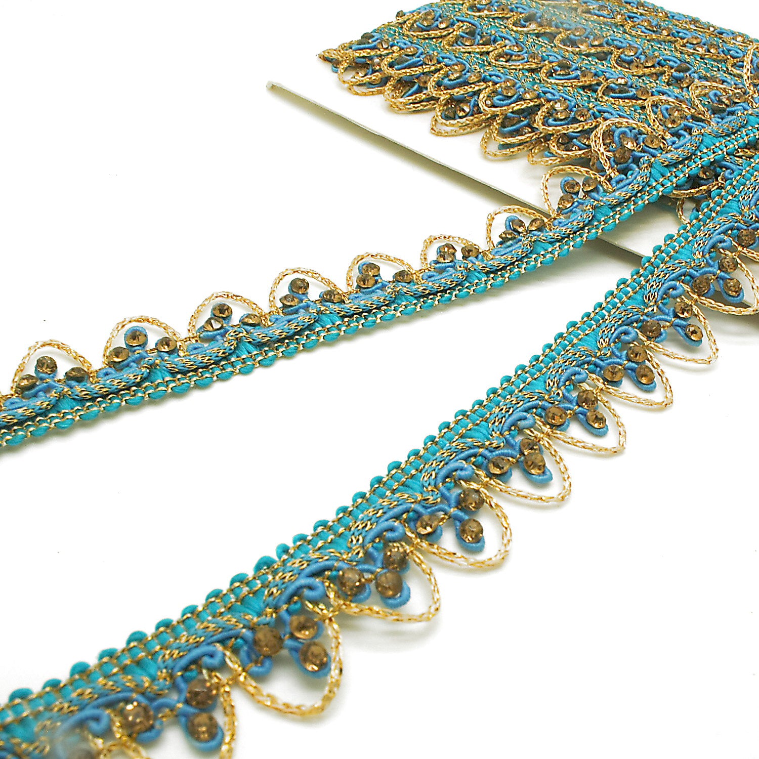 TURQUOISE GOLD TRIM - SARAHI.NYC