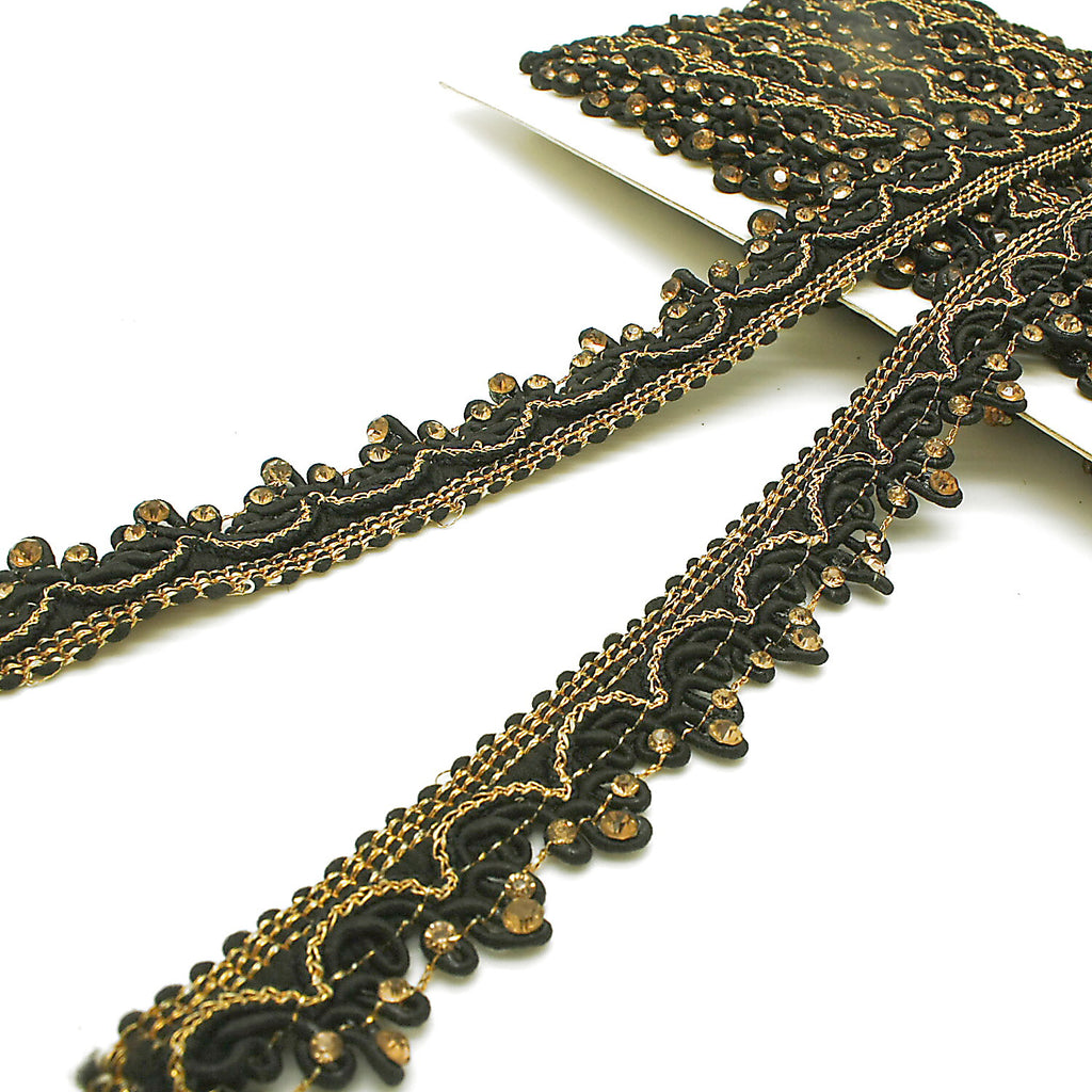 BLACK GOLD STONE TRIM - SARAHI.NYC