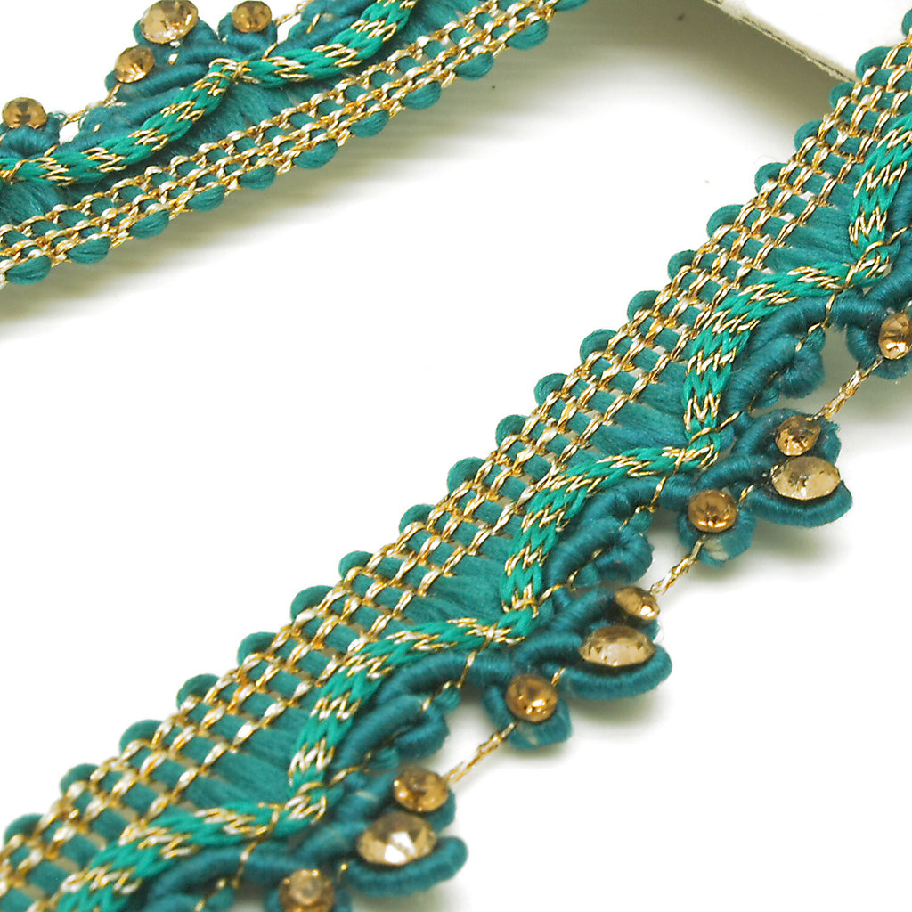 GREEN GOLD STONE TRIM - sarahi.NYC