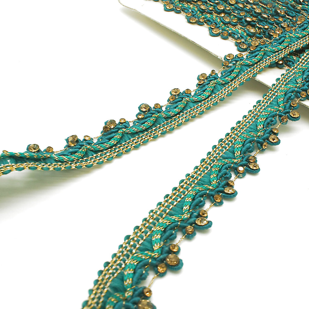 GREEN GOLD STONE TRIM - sarahi.NYC