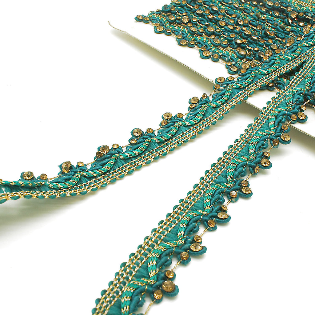 GREEN GOLD STONE TRIM - sarahi.NYC