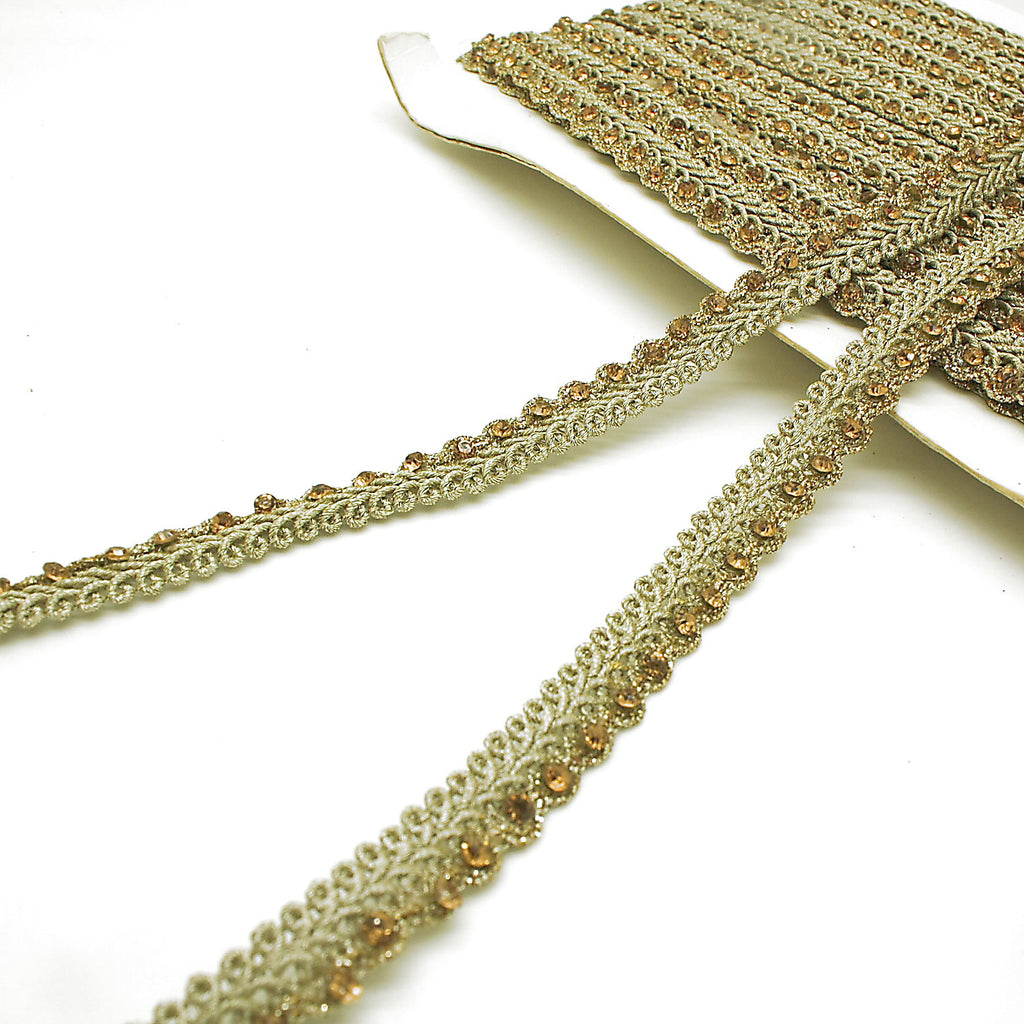 BROWN RHINESTONE TRIM - sarahi.NYC