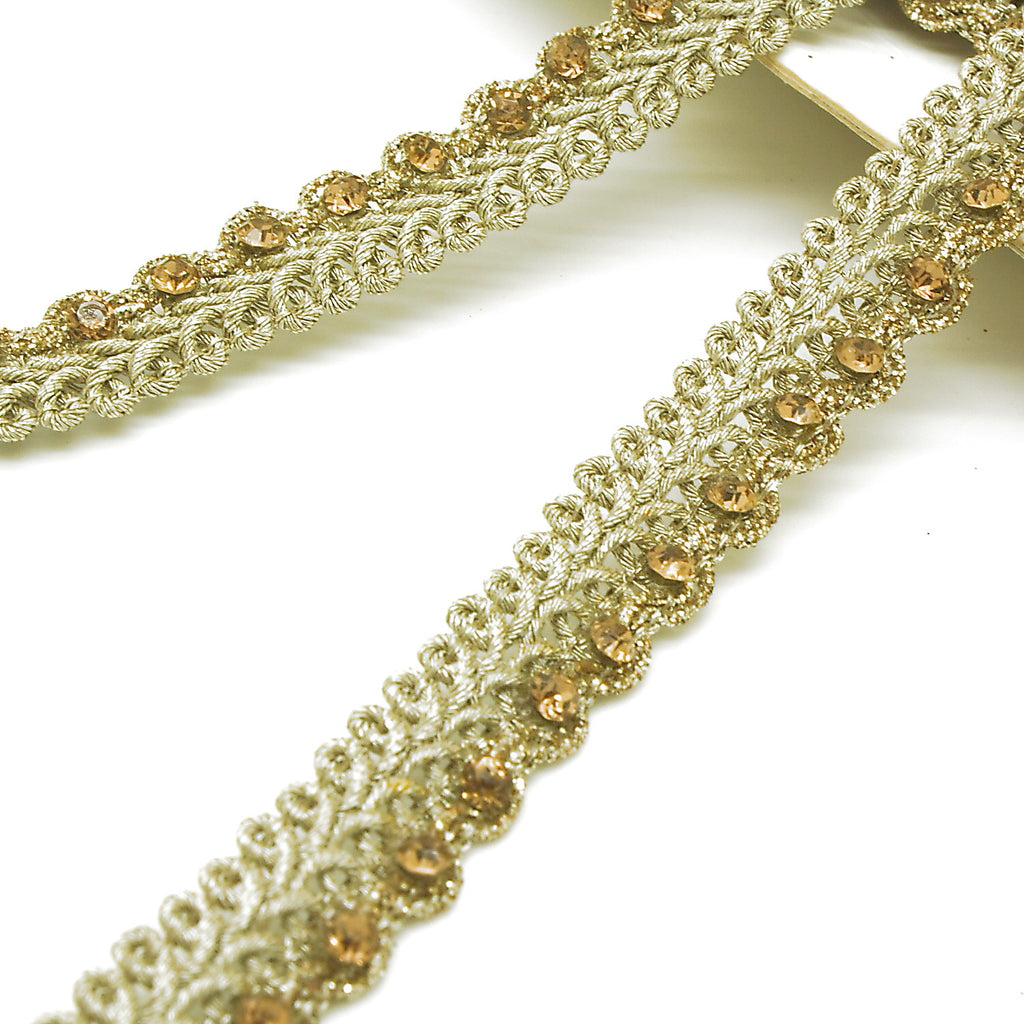 BROWN RHINESTONE TRIM - sarahi.NYC