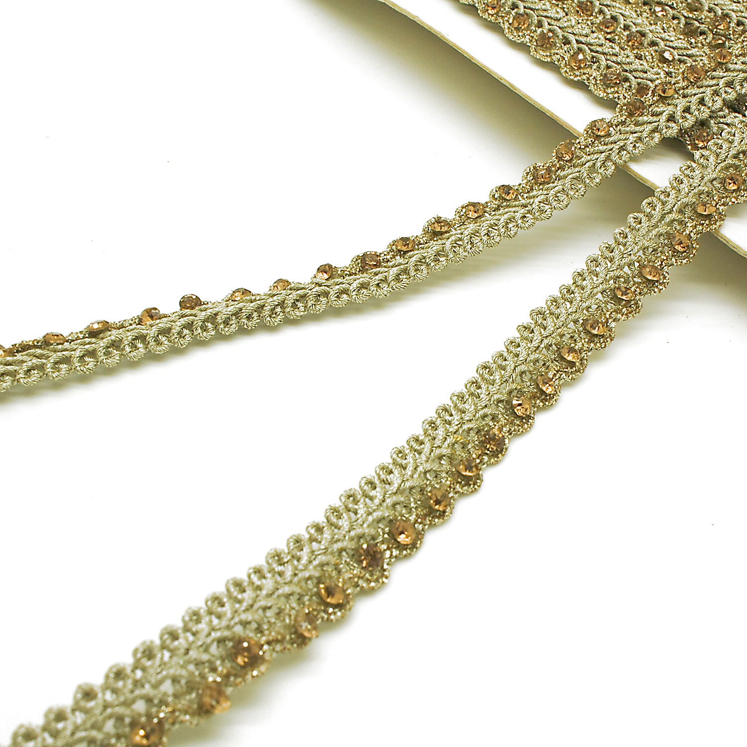 BROWN RHINESTONE TRIM - sarahi.NYC