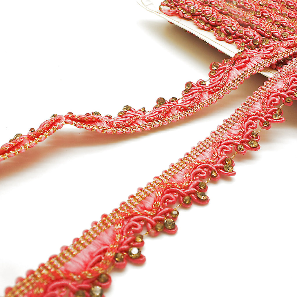 BUBBLEGUM PINK GOLD STONE RHINESTONE - SARAHI.NYC