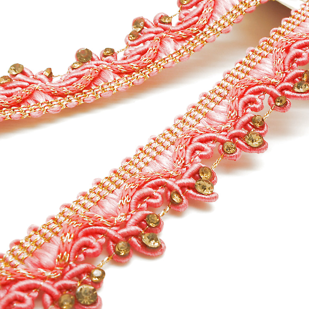 BUBBLEGUM PINK GOLD STONE RHINESTONE - SARAHI.NYC