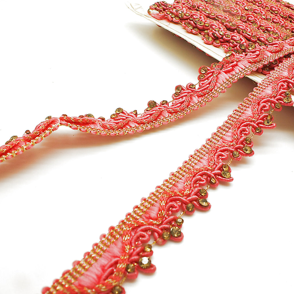 BUBBLEGUM PINK GOLD STONE RHINESTONE - SARAHI.NYC