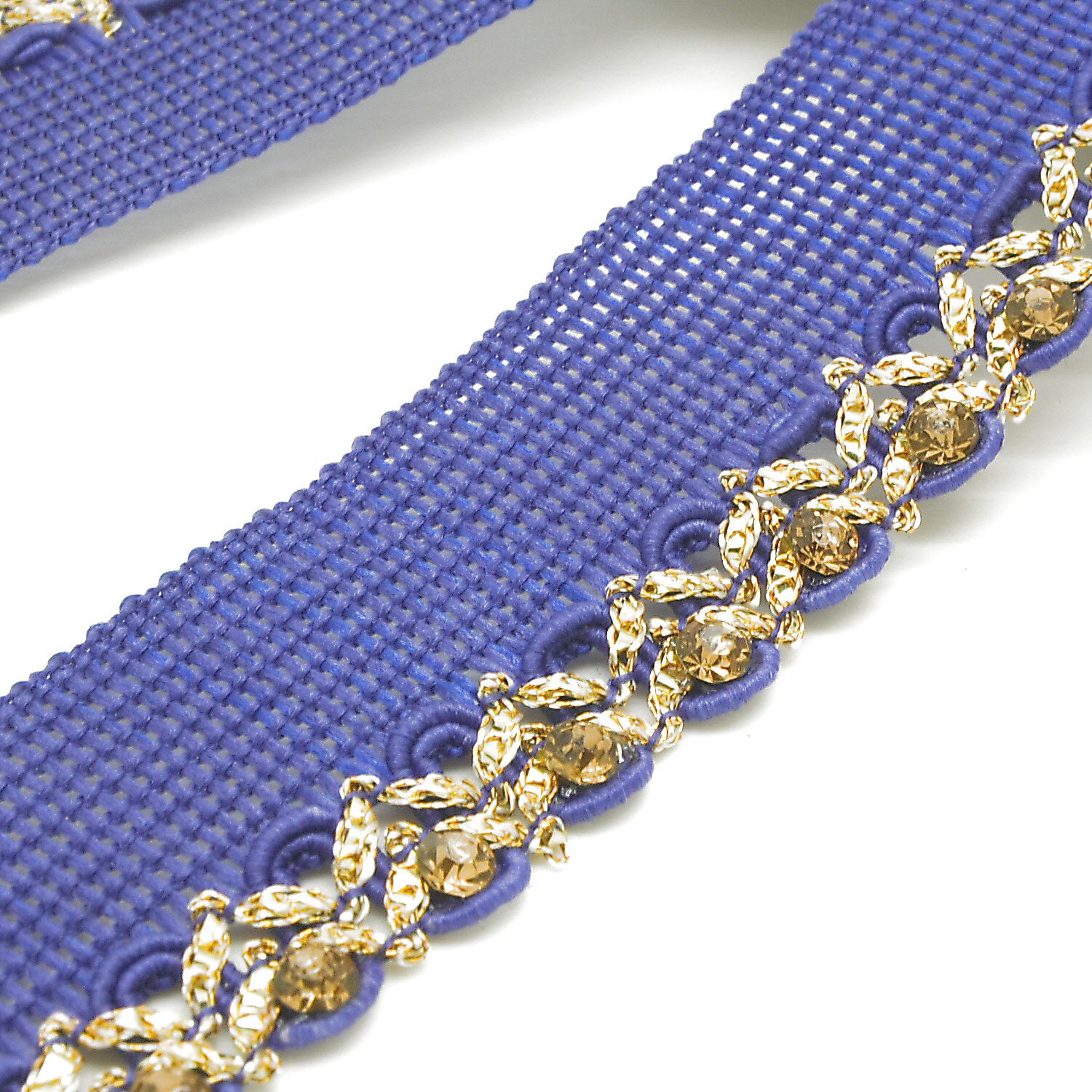 BLUE GOLD STONE TRIM - SARAHI.NYC