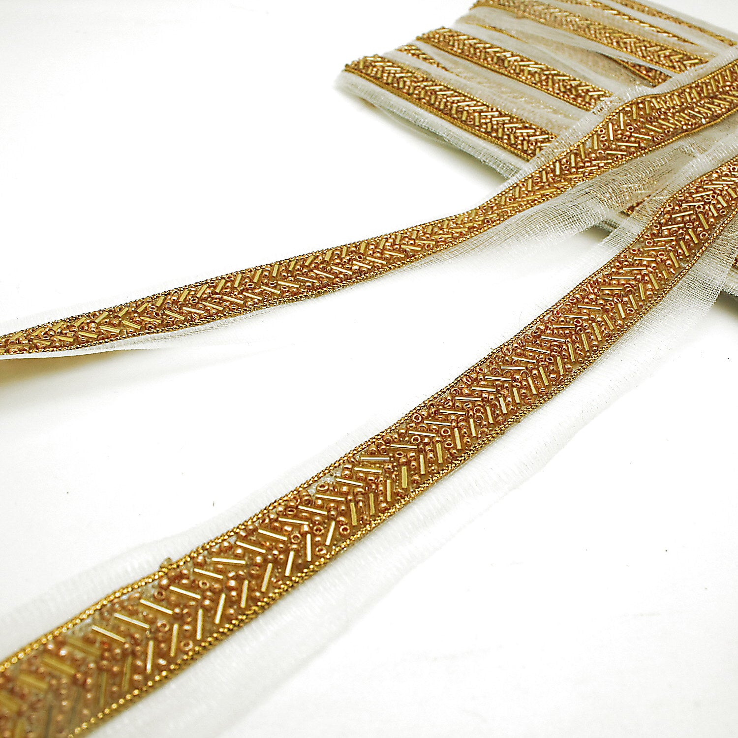 GOLD BEADED TRIM - sarahi.NYC