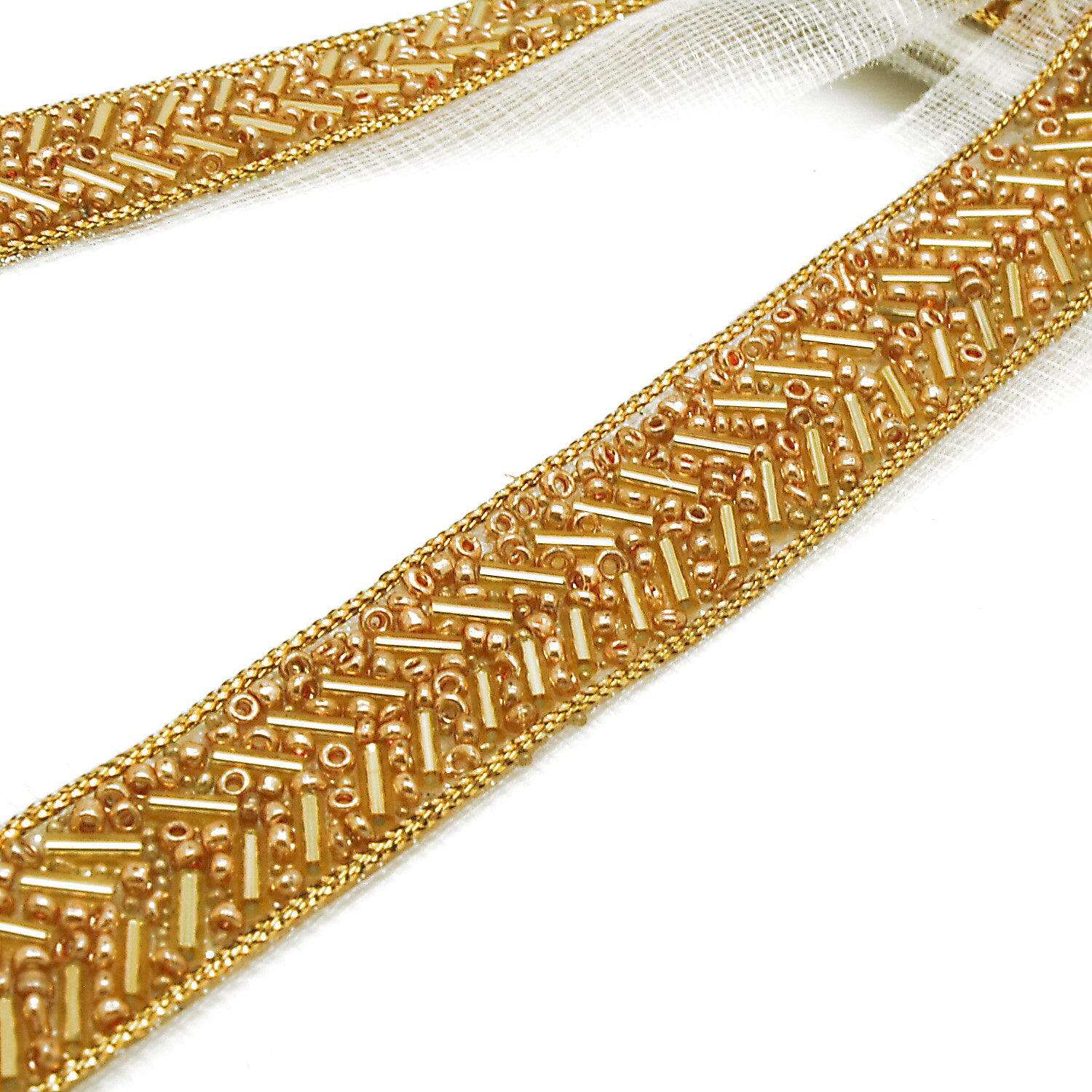 GOLD BEADED TRIM - sarahi.NYC