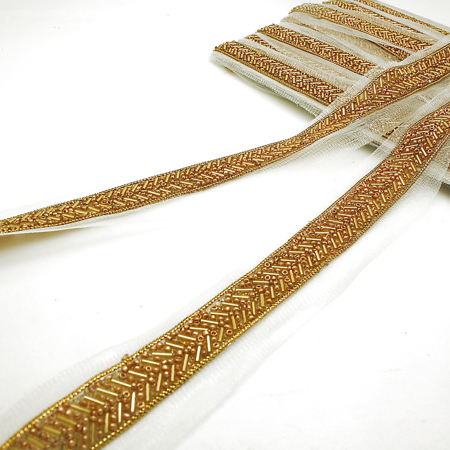 GOLD BEADED TRIM - sarahi.NYC