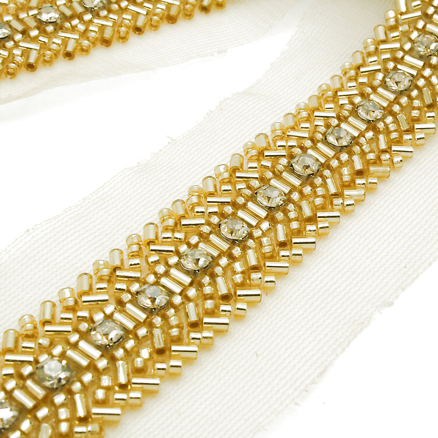 GOLD CRYSTAL BEADED TRIM - sarahi.NYC