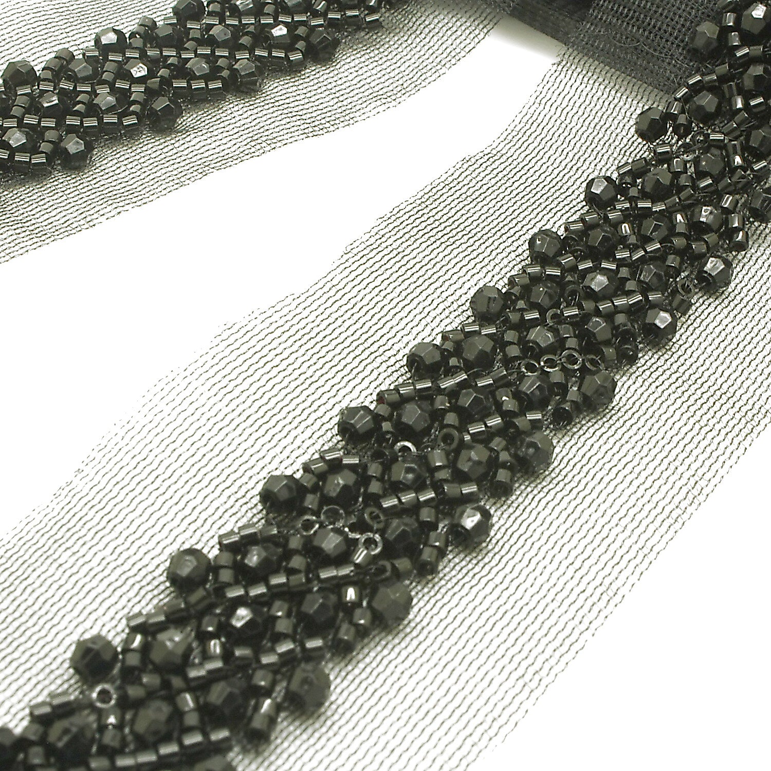 BLACK BEADED  TRIM - sarahi.NYC