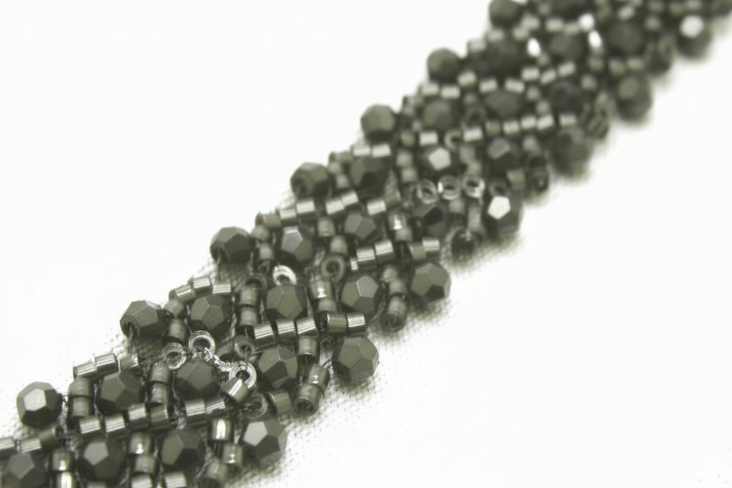 BLACK BEADED  TRIM - sarahi.NYC