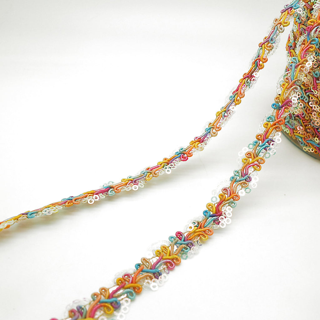 MULTICOLOR SEQUIN TRIM - sarahi.NYC