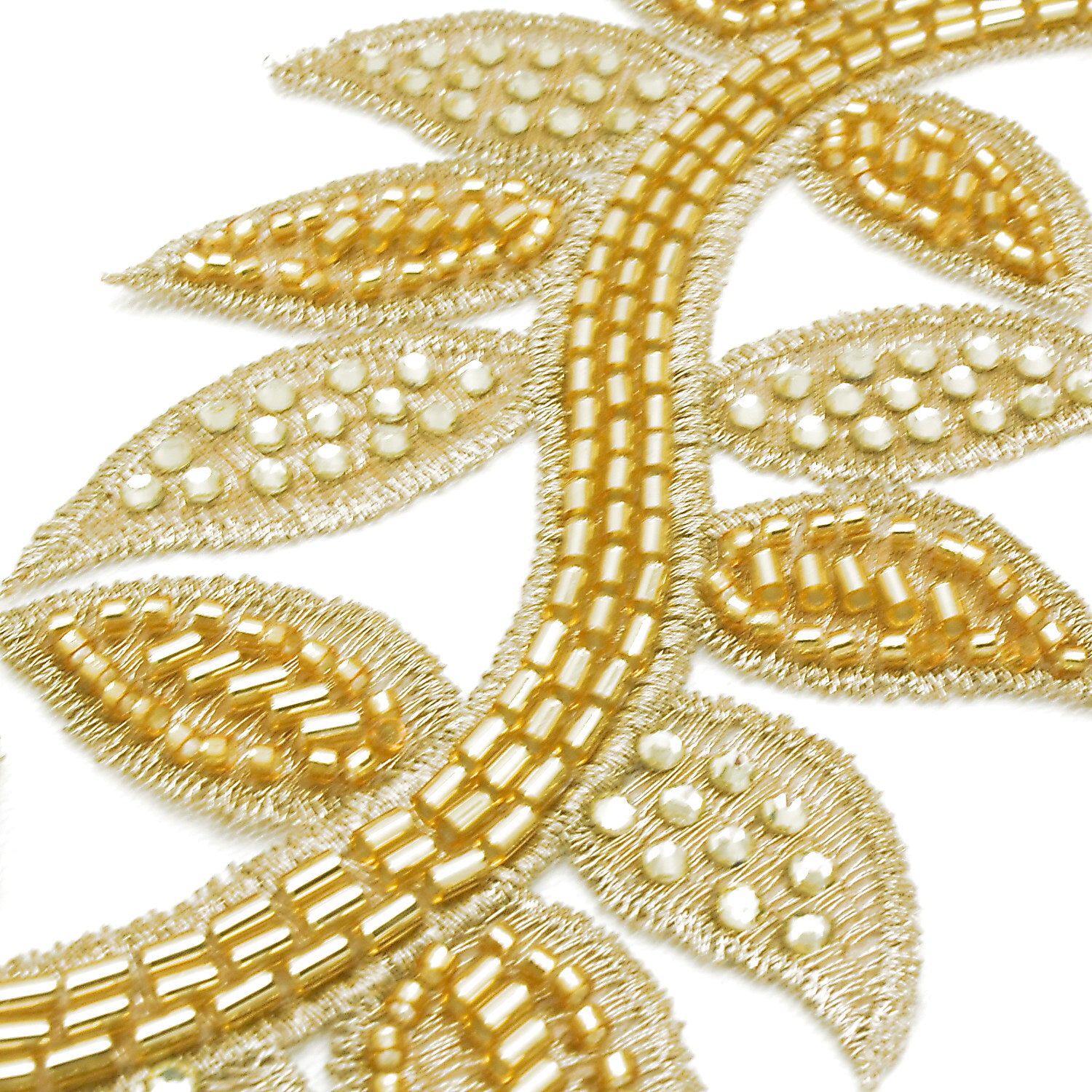 GOLD BEADED NET TRIM - sarahi.NYC