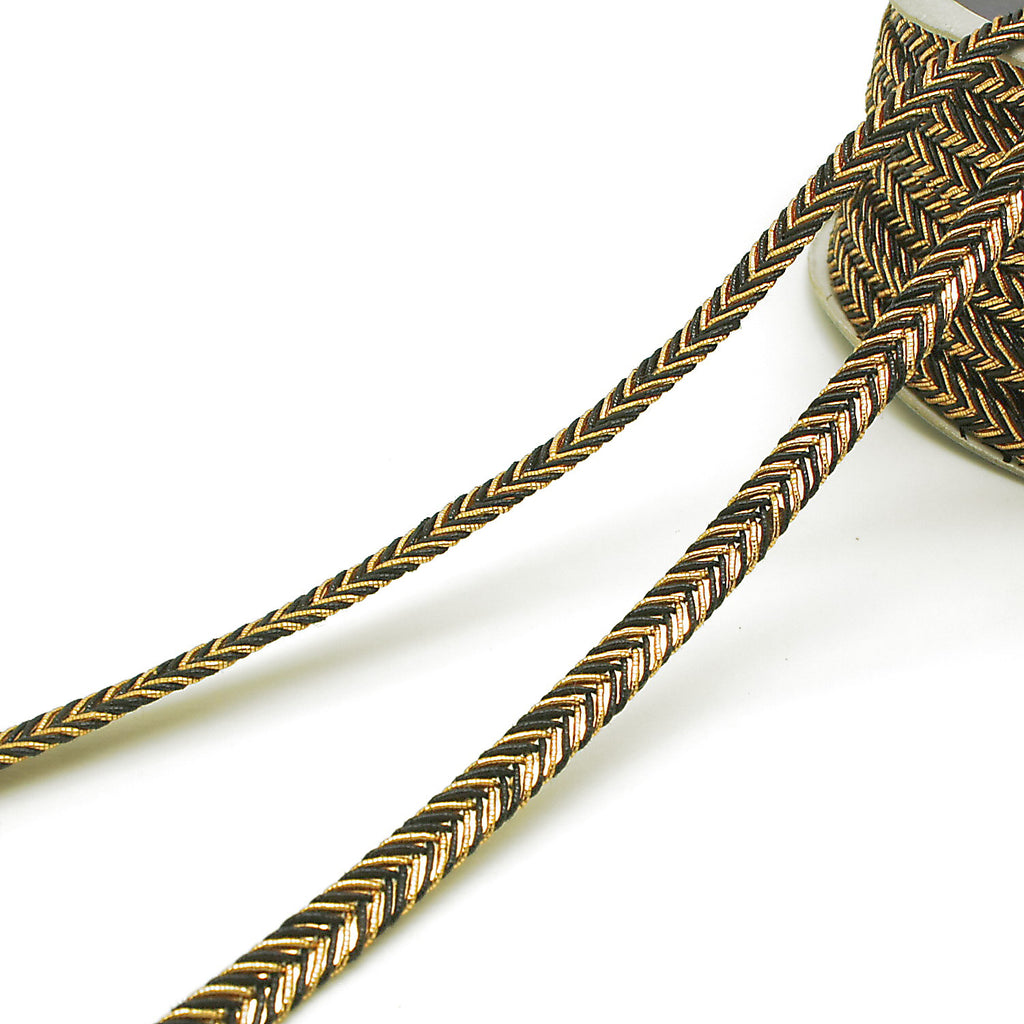 BLACK GOLD BRAID TRIM - SARAHI.NYC
