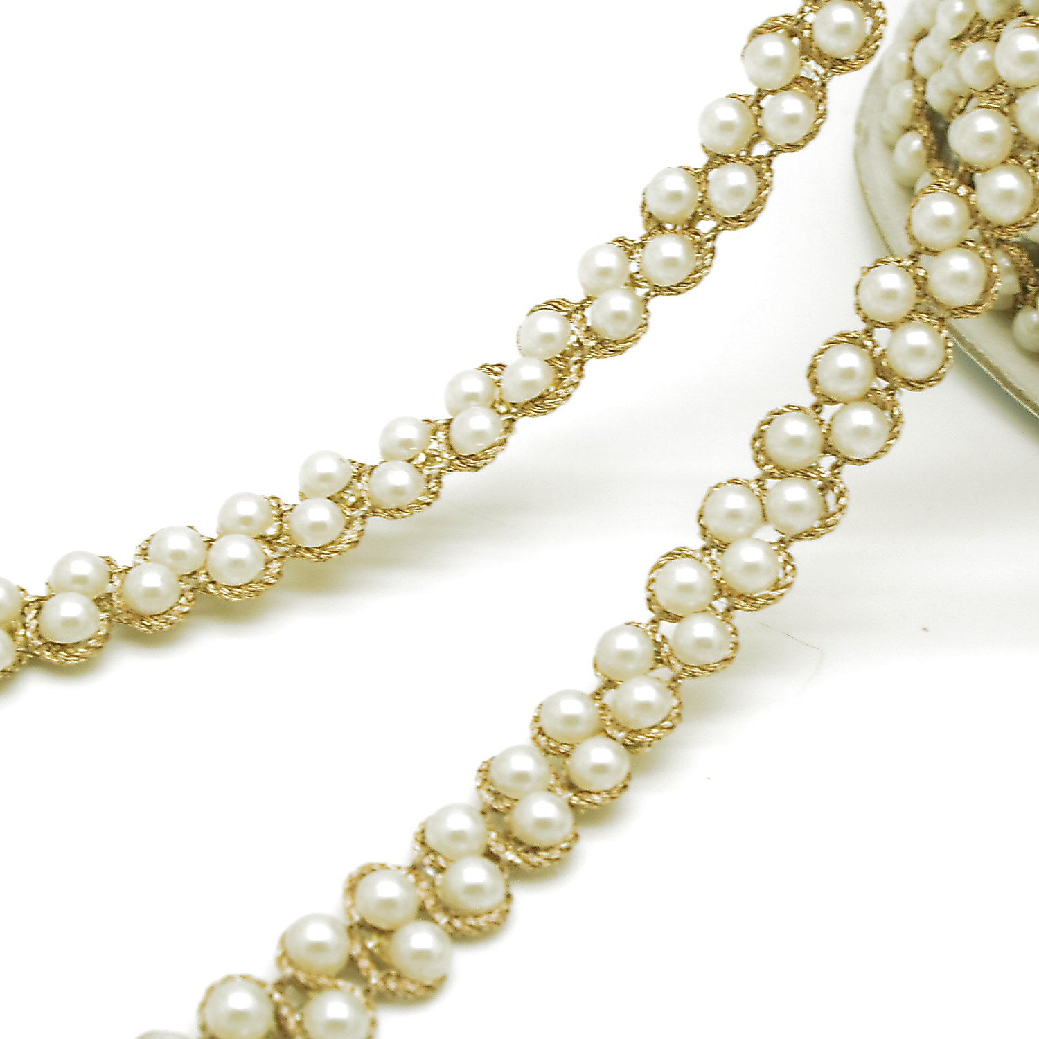 GOLD PEARL EDGING TRIM - sarahi.NYC