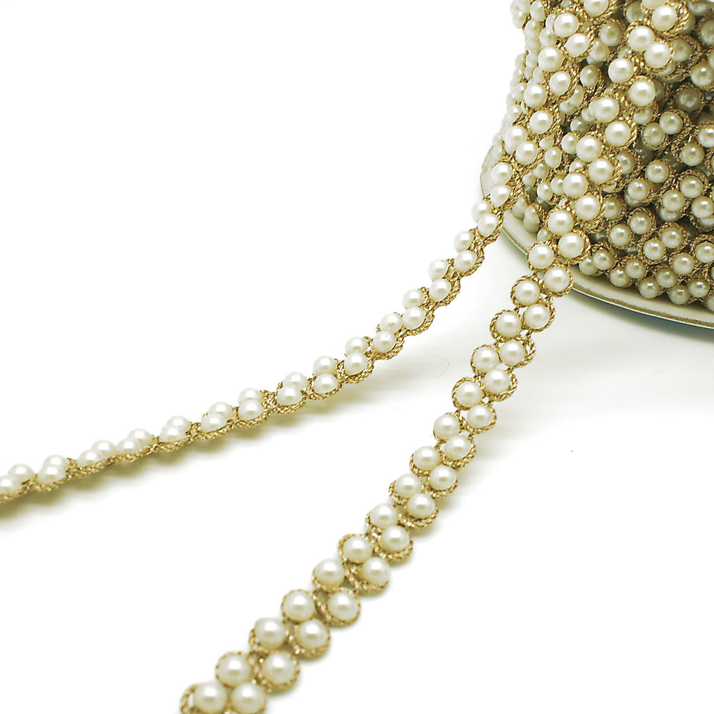 GOLD PEARL EDGING TRIM - sarahi.NYC