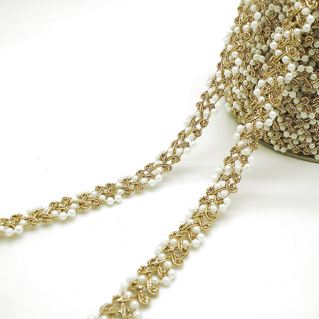 GOLD PEARL EDGING TRIM - sarahi.NYC