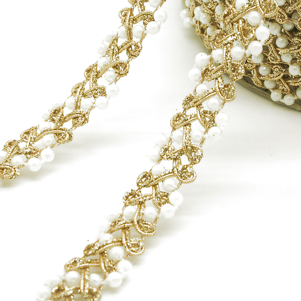 GOLD PEARL EDGING TRIM - sarahi.NYC