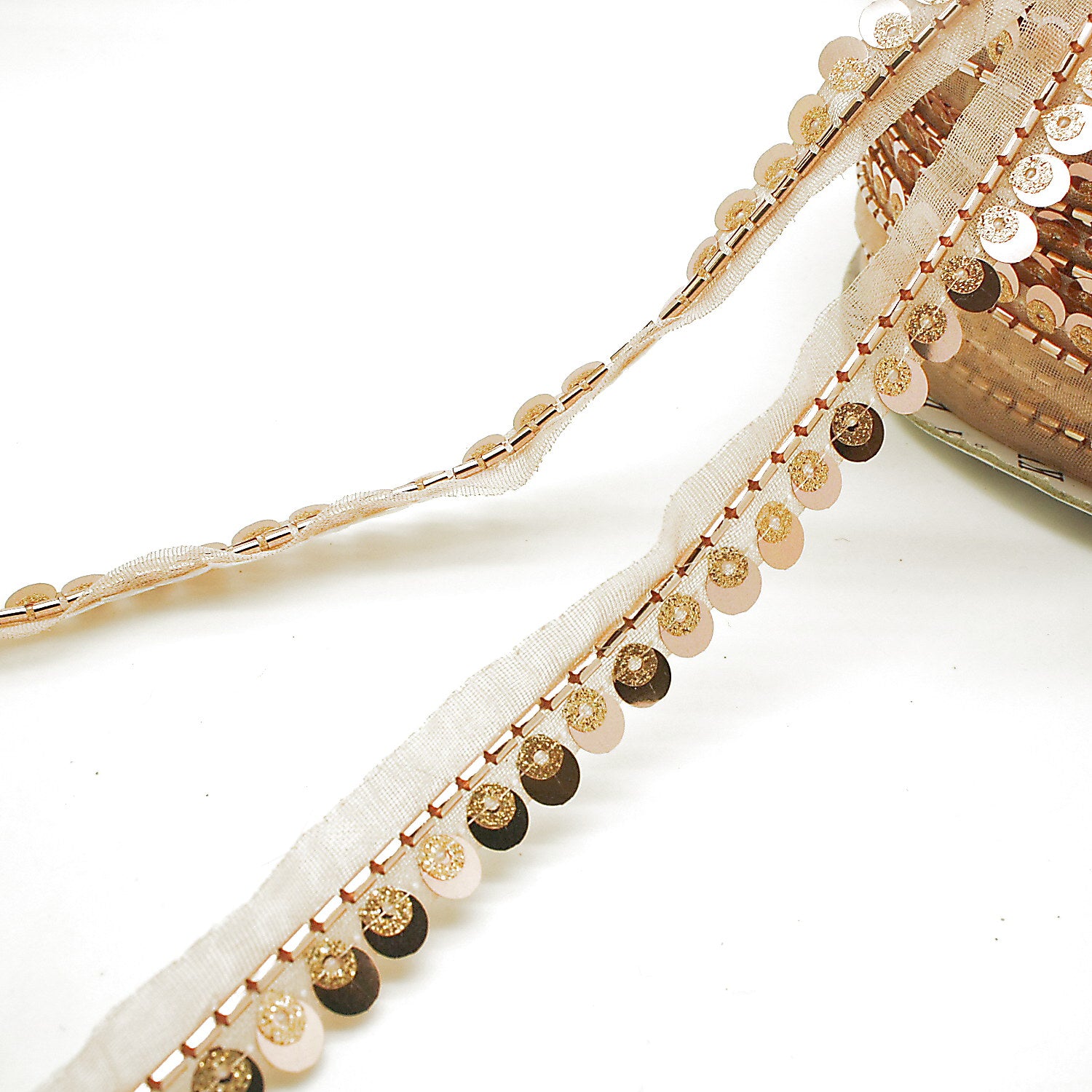 ROSE GOLD SEQUIN TRIM - sarahi.NYC