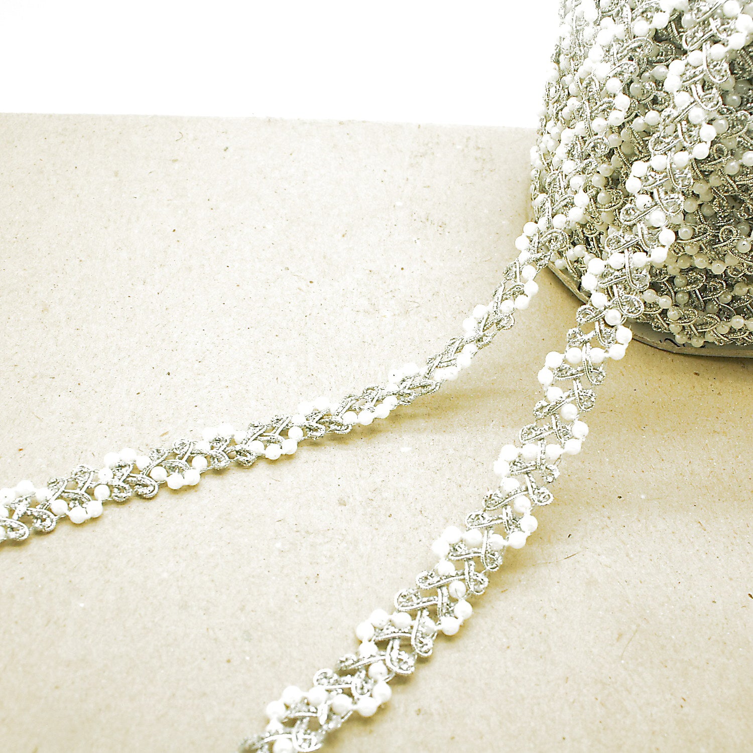 SILVER PEARL TRIM - sarahi.NYC