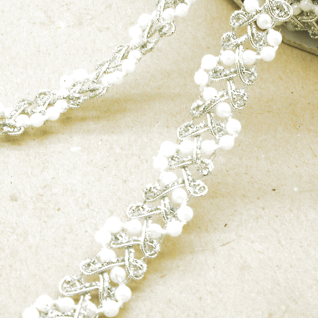 SILVER PEARL TRIM - sarahi.NYC