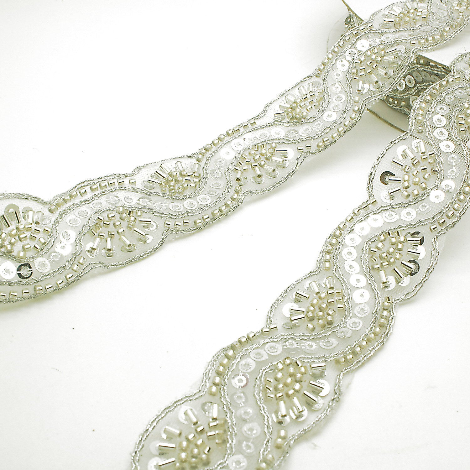 SILVER BEADED TRIM - sarahi.NYC
