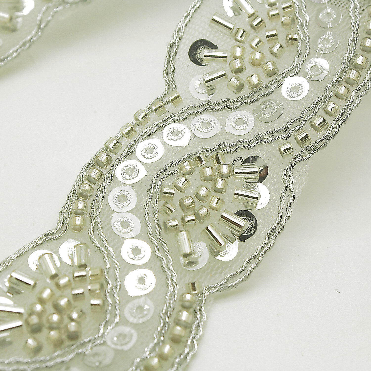 SILVER BEADED TRIM - sarahi.NYC