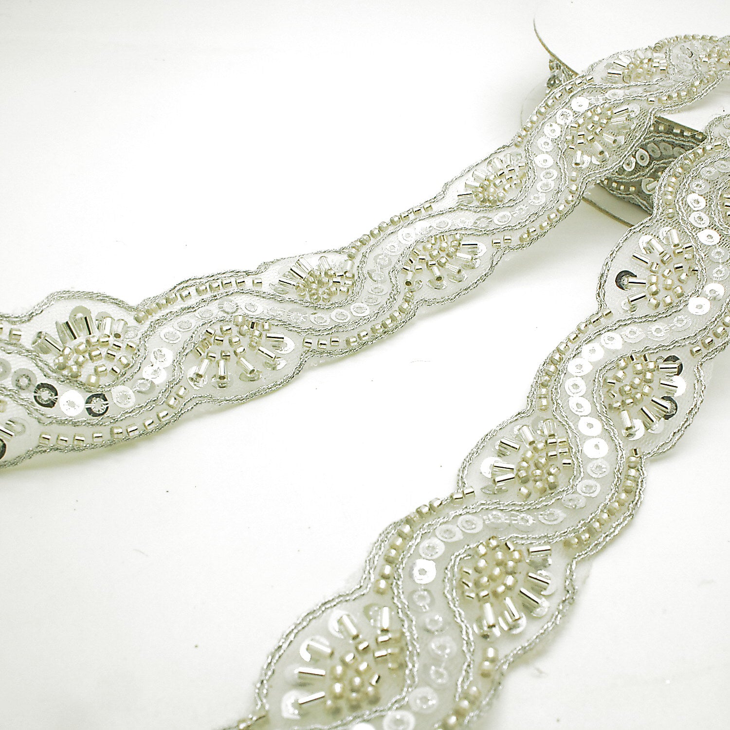SILVER BEADED TRIM - sarahi.NYC
