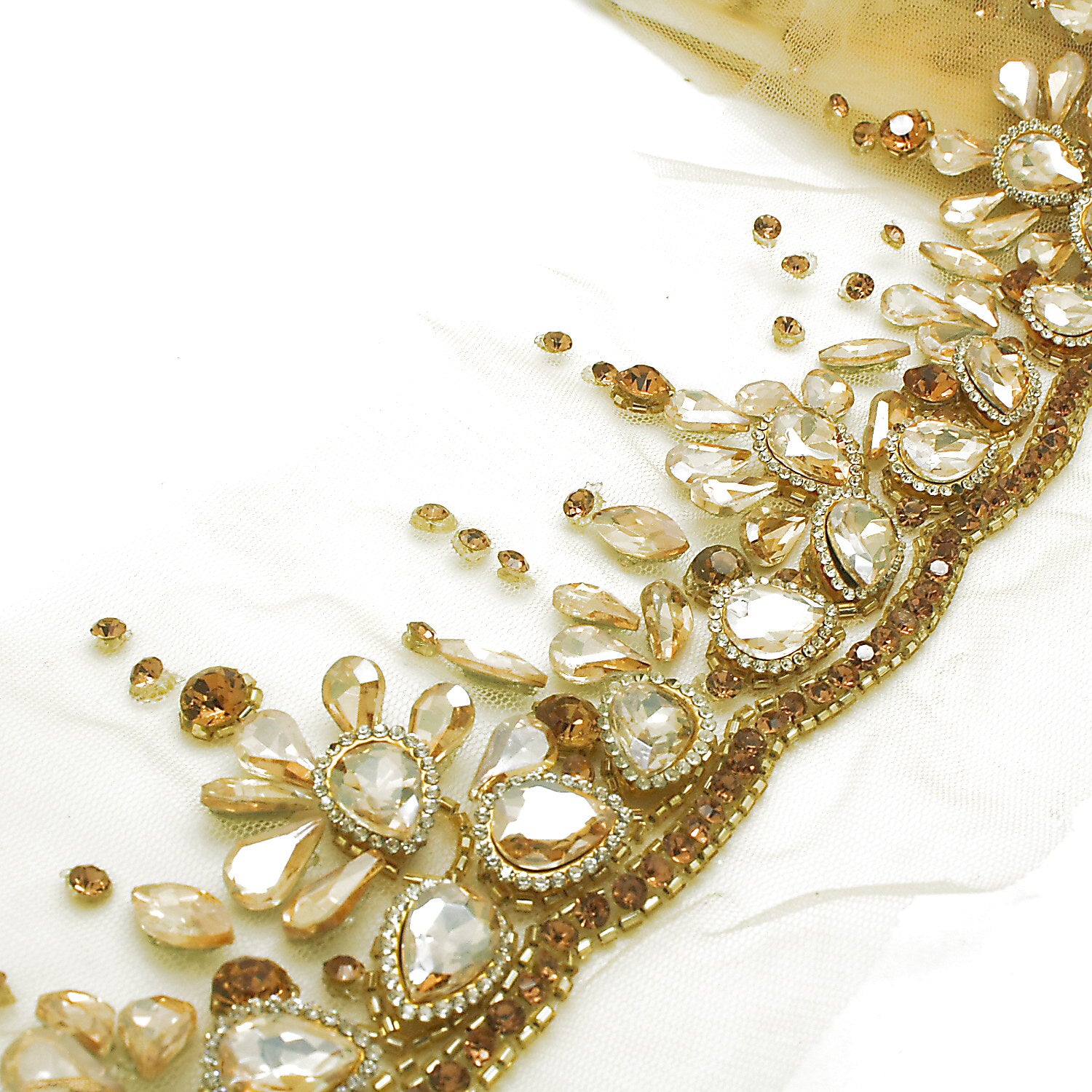 GOLD CRYSTAL NET TRIM - sarahi.NYC