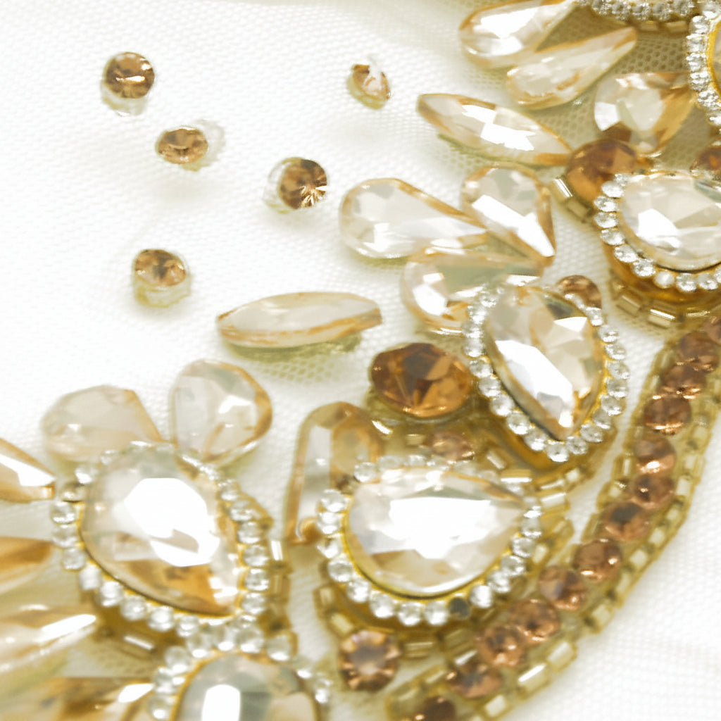 GOLD CRYSTAL NET TRIM - sarahi.NYC