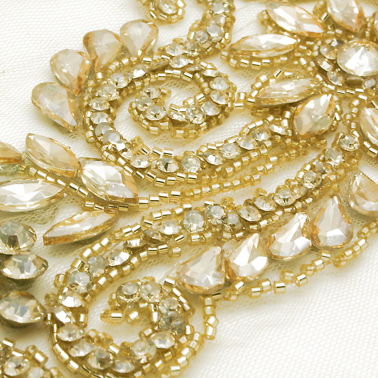 GOLD CRYSTAL NET TRIM - sarahi.NYC