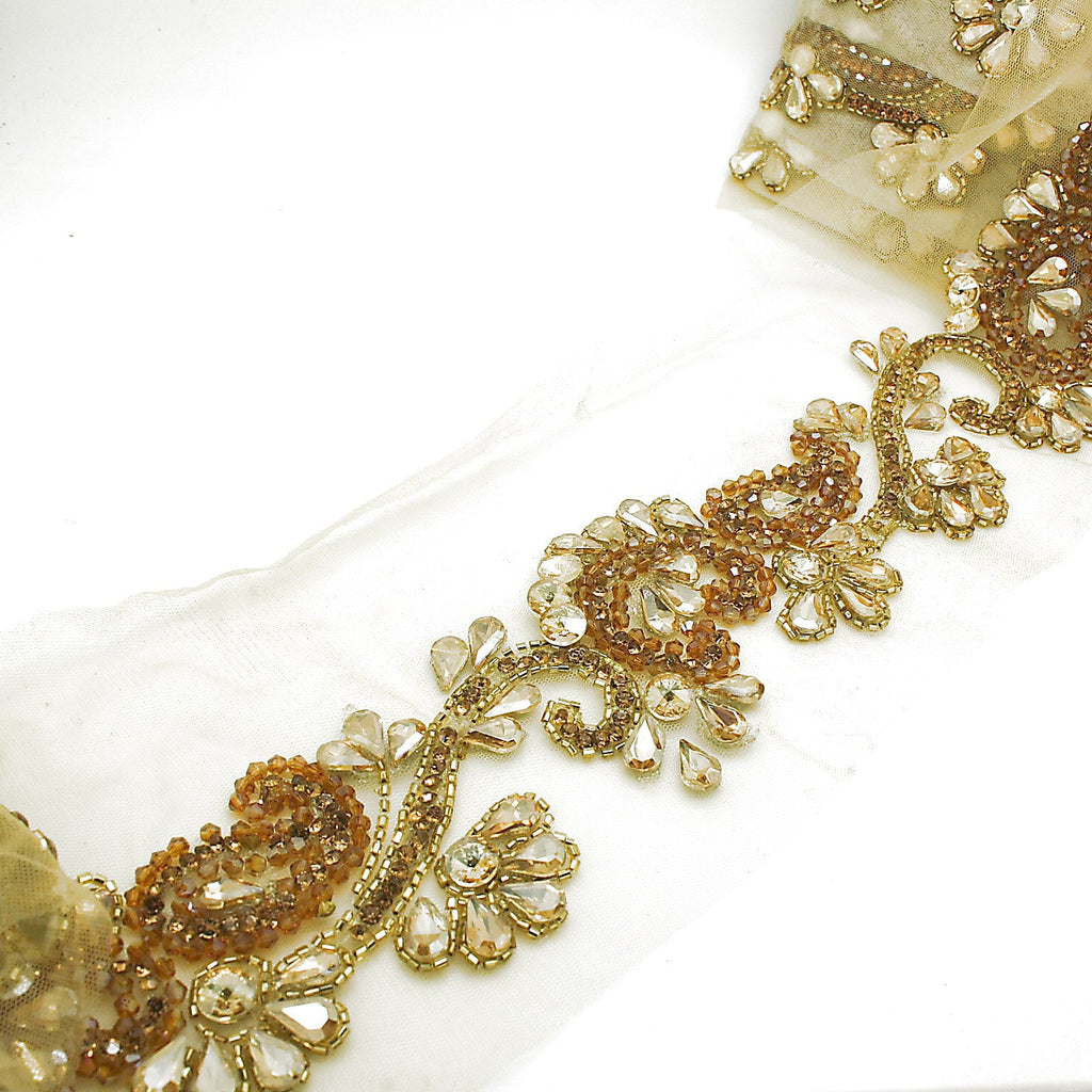 GOLD CRYSTAL NET TRIM - sarahi.NYC