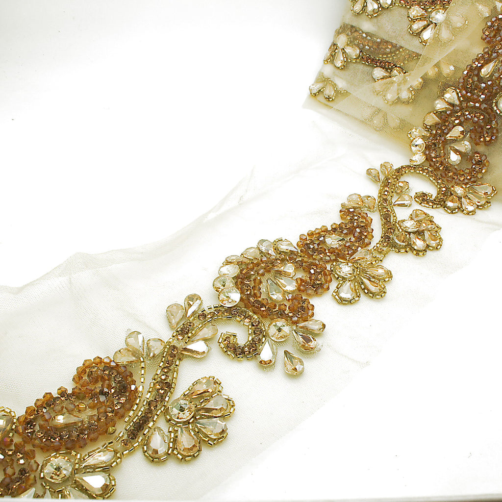 GOLD CRYSTAL NET TRIM - sarahi.NYC