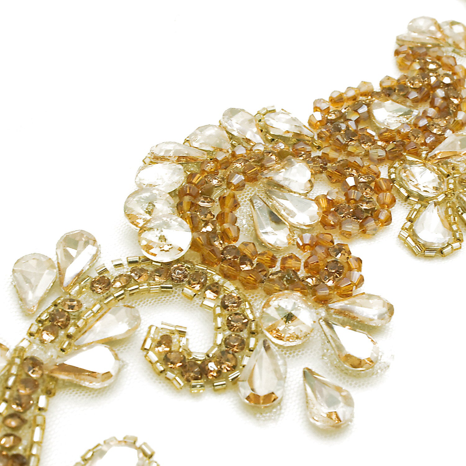 GOLD CRYSTAL NET TRIM - sarahi.NYC